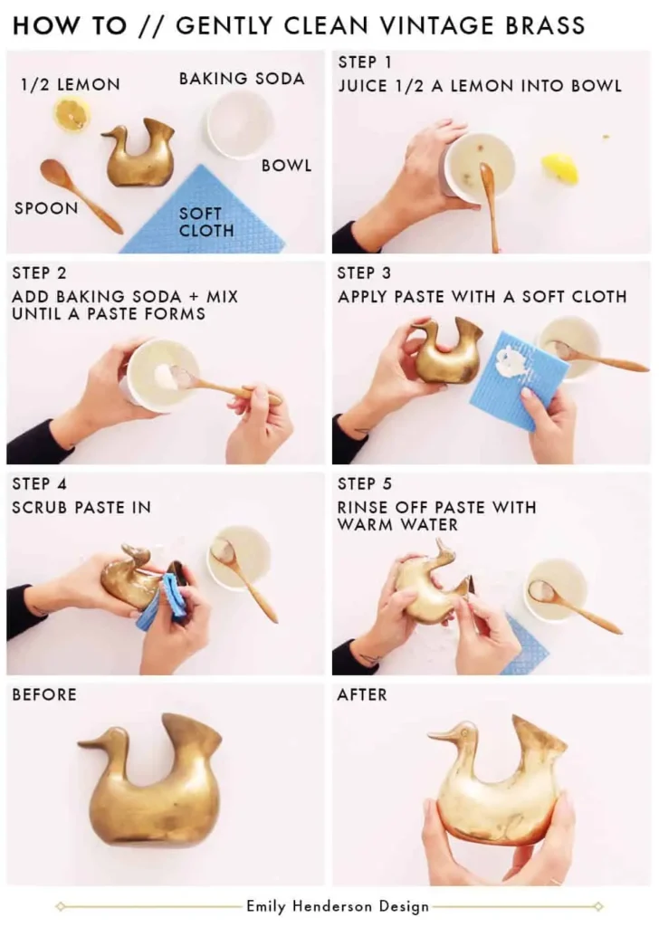 Mix a lemon‑baking‑soda paste – shows how to prepare and apply a natural cleaner