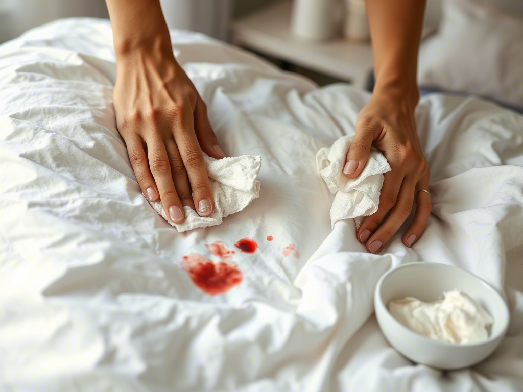 how to get blood out of sheets