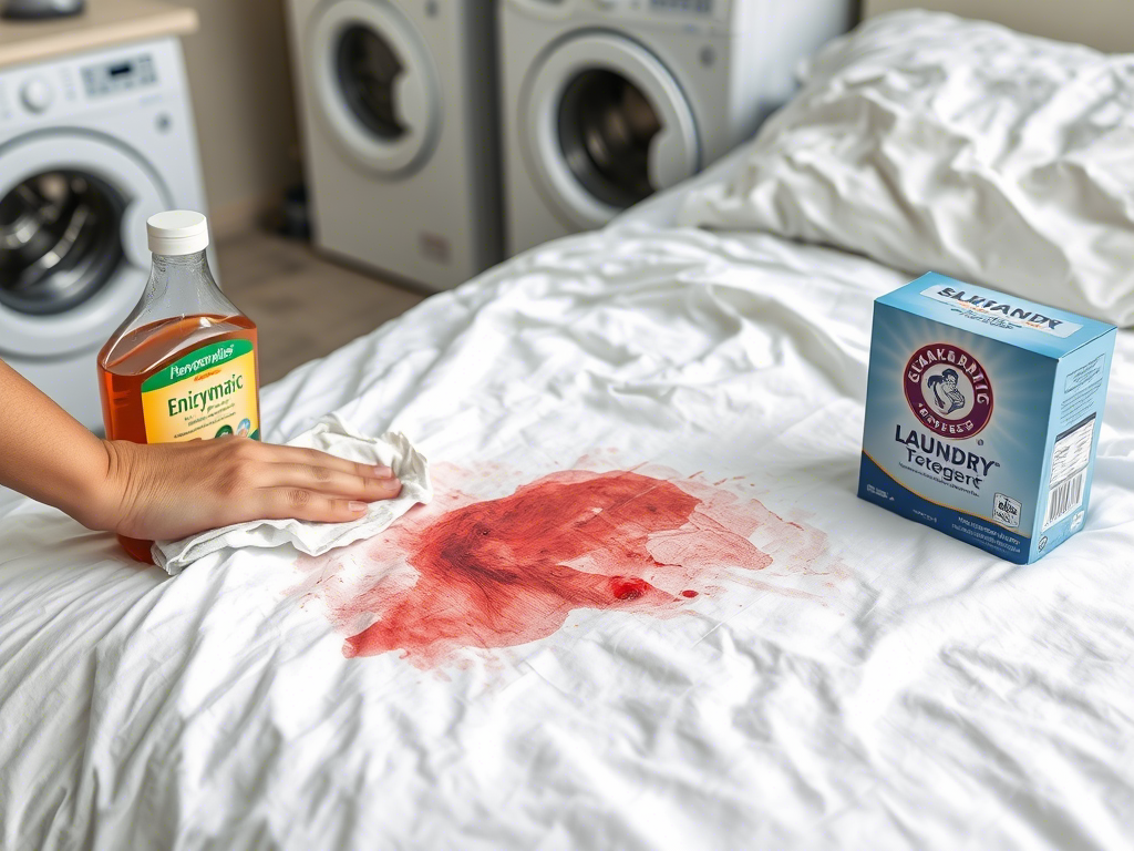 how to get blood out of sheets